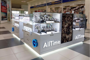 Островной магазин часов и украшений AllTime в ТРЦ Hyper City, г. Курган